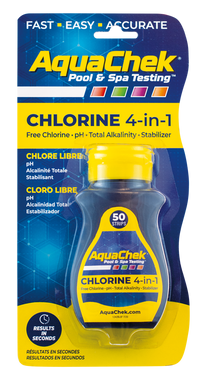 AquaChek® 4-Way Yellow Chlorine Pool & Spa (50) Test Strips thumbnail